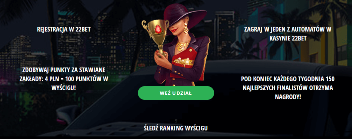 22Bet Cotygodniowy Wyscig