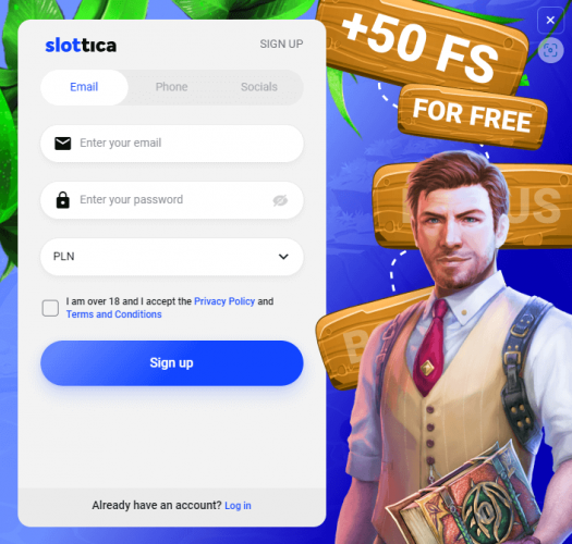Bonus bez Depozytu w Slottica